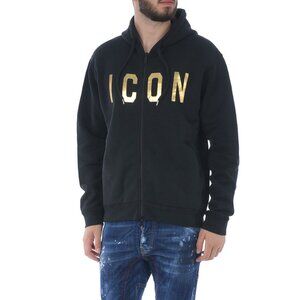Dsquared2 Hooded sweatshirt with Golden Icon print